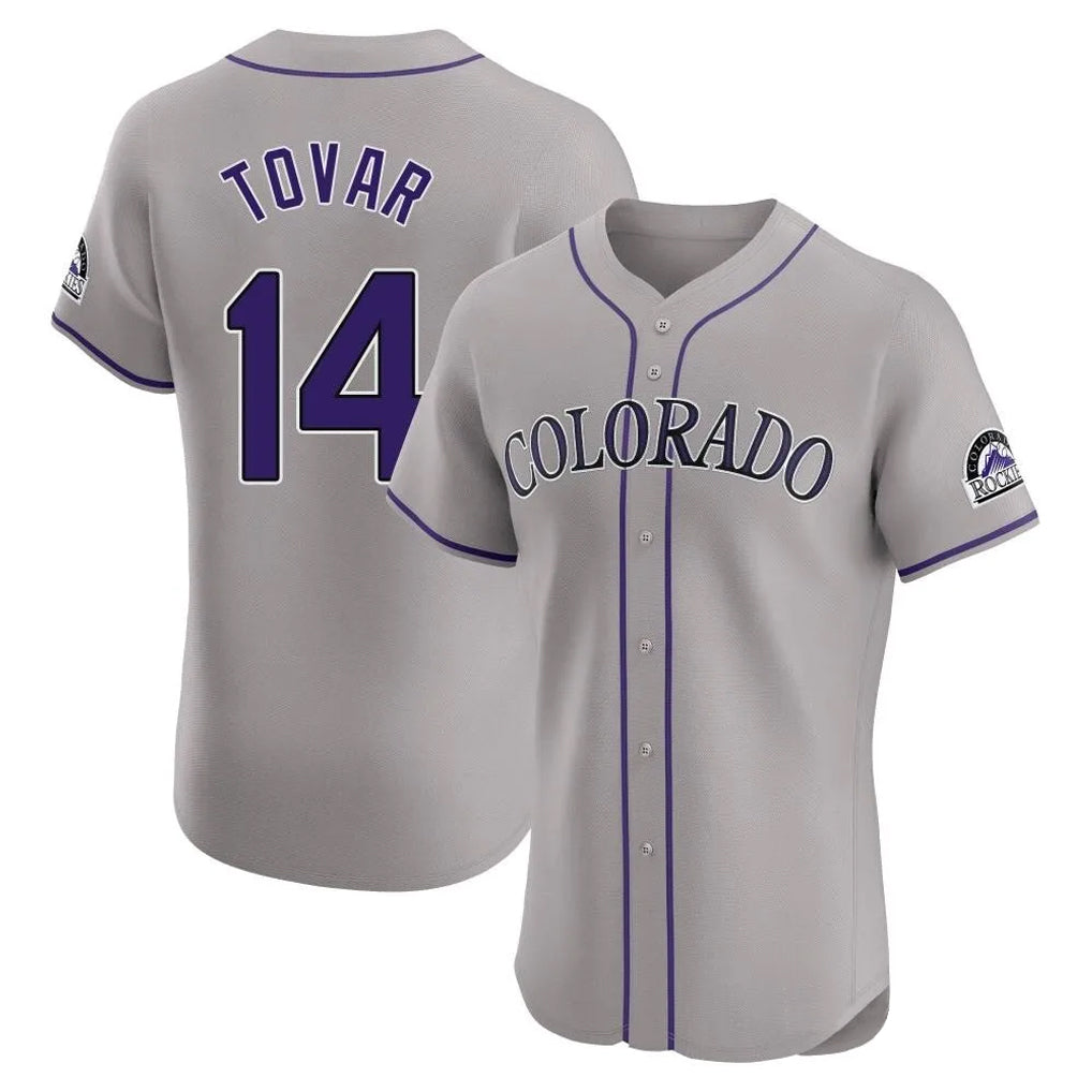 Ndoa C.Rockies #14 Ezequiel Tovar Player Gray Limited Elite Home Stitched Jerseys