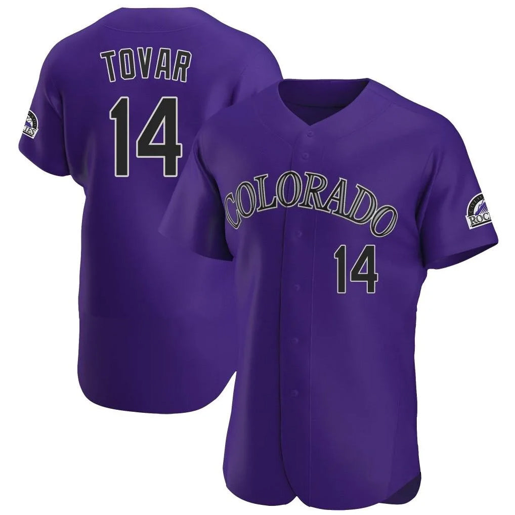 Ndoa C.Rockies #14 Ezequiel Tovar Player Purple Limited Elite Home Stitched Jerseys