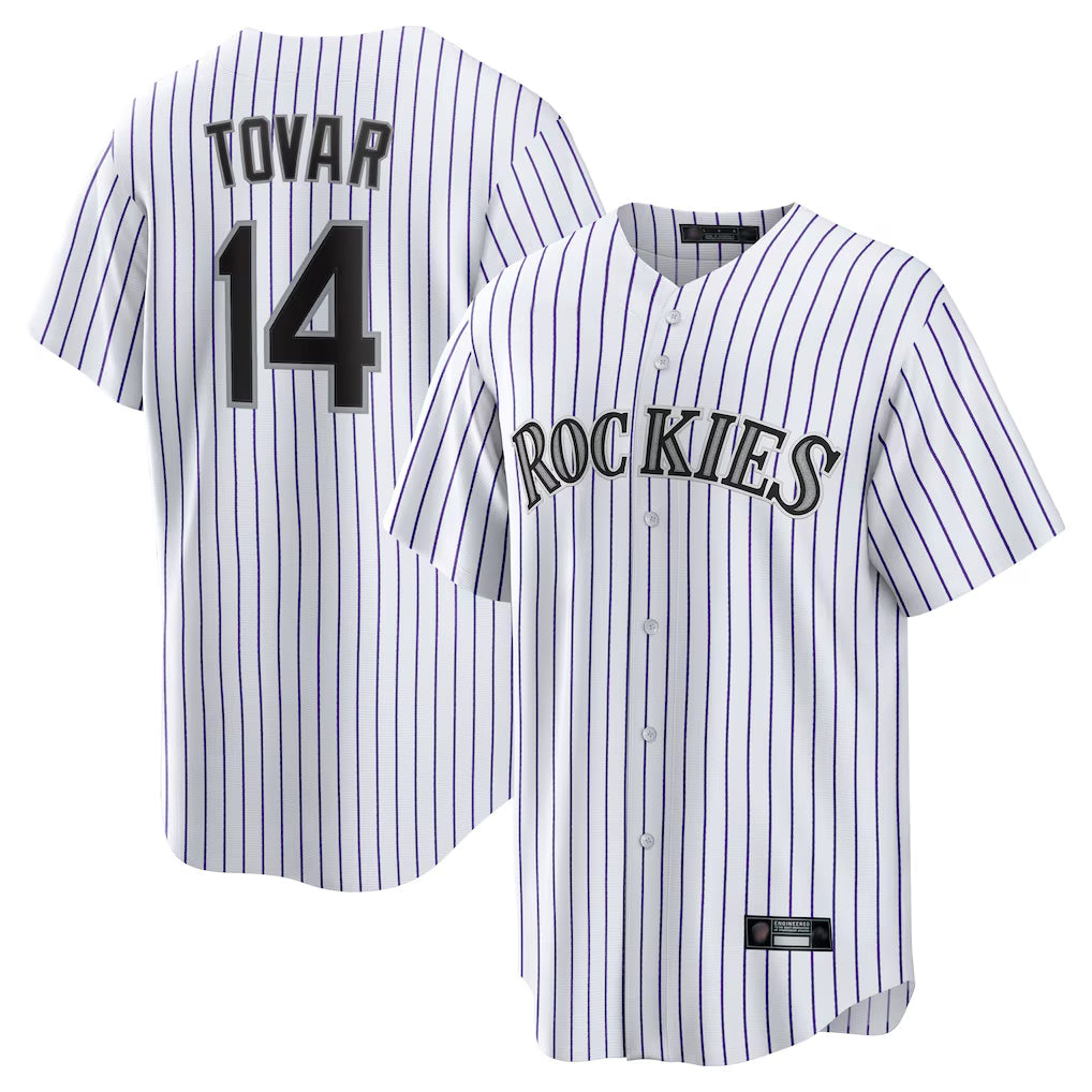 Ndoa C.Rockies #14 Ezequiel Tovar Player White Game Home Stitched Jerseys