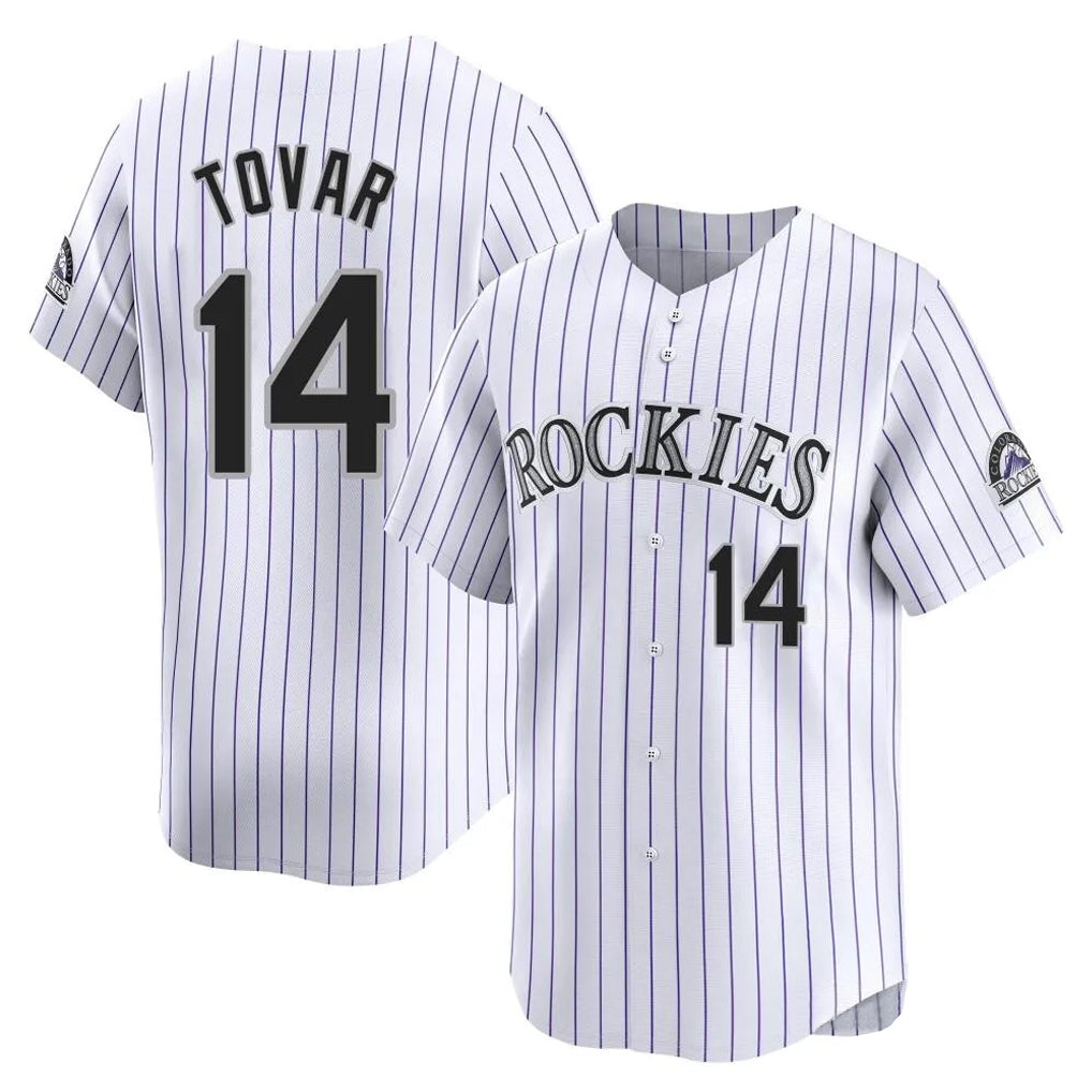 Ndoa C.Rockies #14 Ezequiel Tovar Player White Limited Home Stitched Jerseys