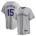 Ndoa C.Rockies #15 Hunter Goodman Player Gray Game Home Stitched Jerseys