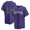 Ndoa C.Rockies #15 Hunter Goodman Player Purple Game Home Stitched Jerseys