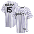 Ndoa C.Rockies #15 Hunter Goodman Player White Game Home Stitched Jerseys