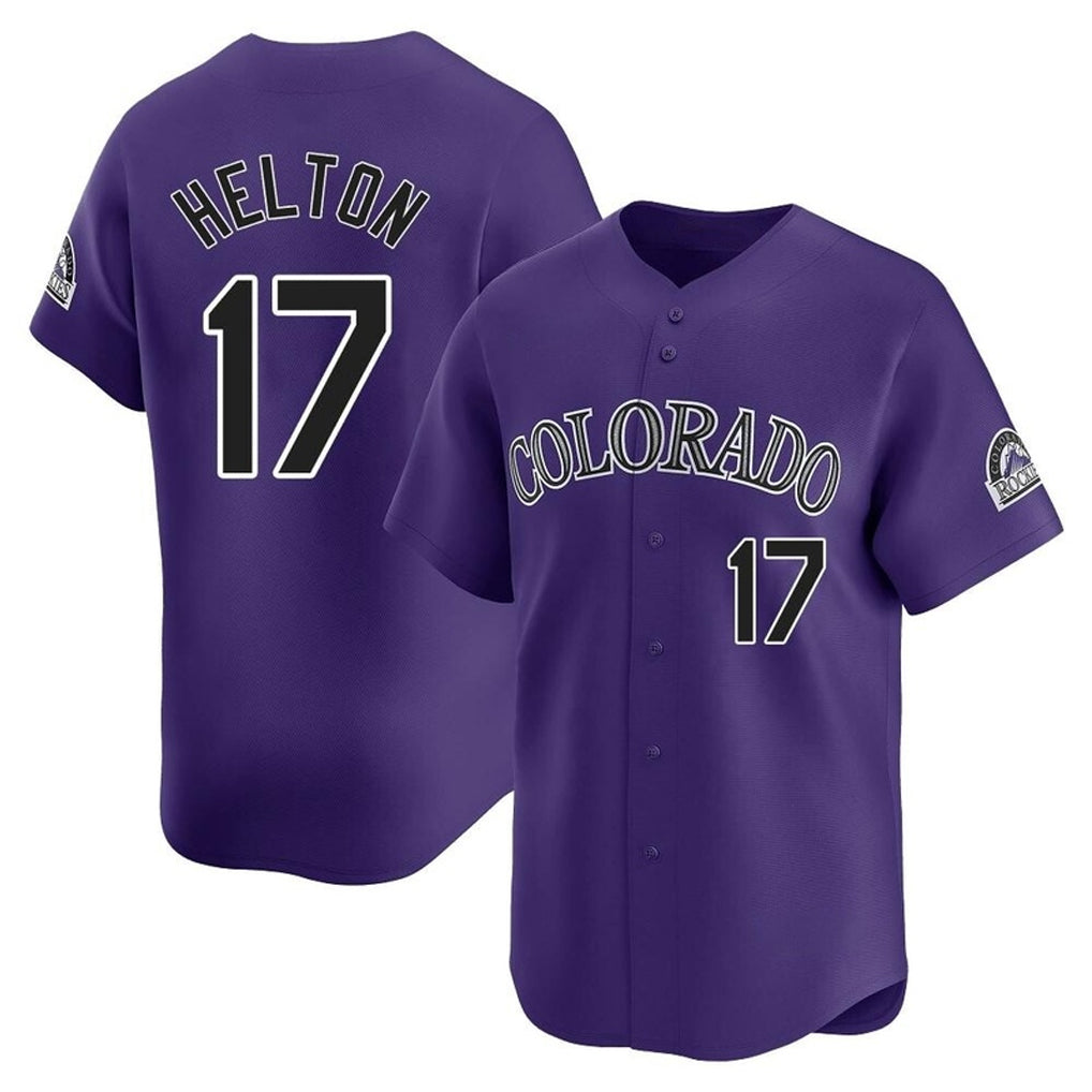 Ndoa C.Rockies #17 Todd Helton Player Purple Limited Home Stitched Jerseys
