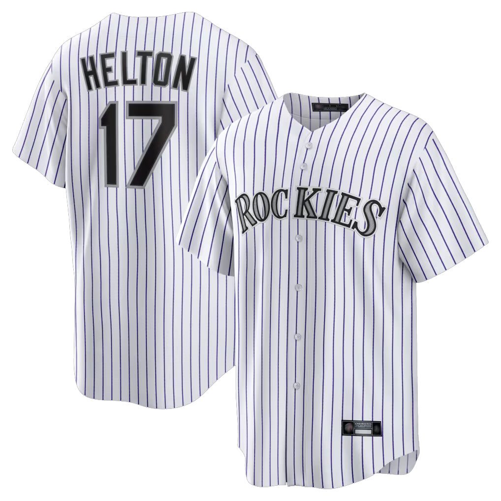 Ndoa C.Rockies #17 Todd Helton Player White Game Home Stitched Jerseys