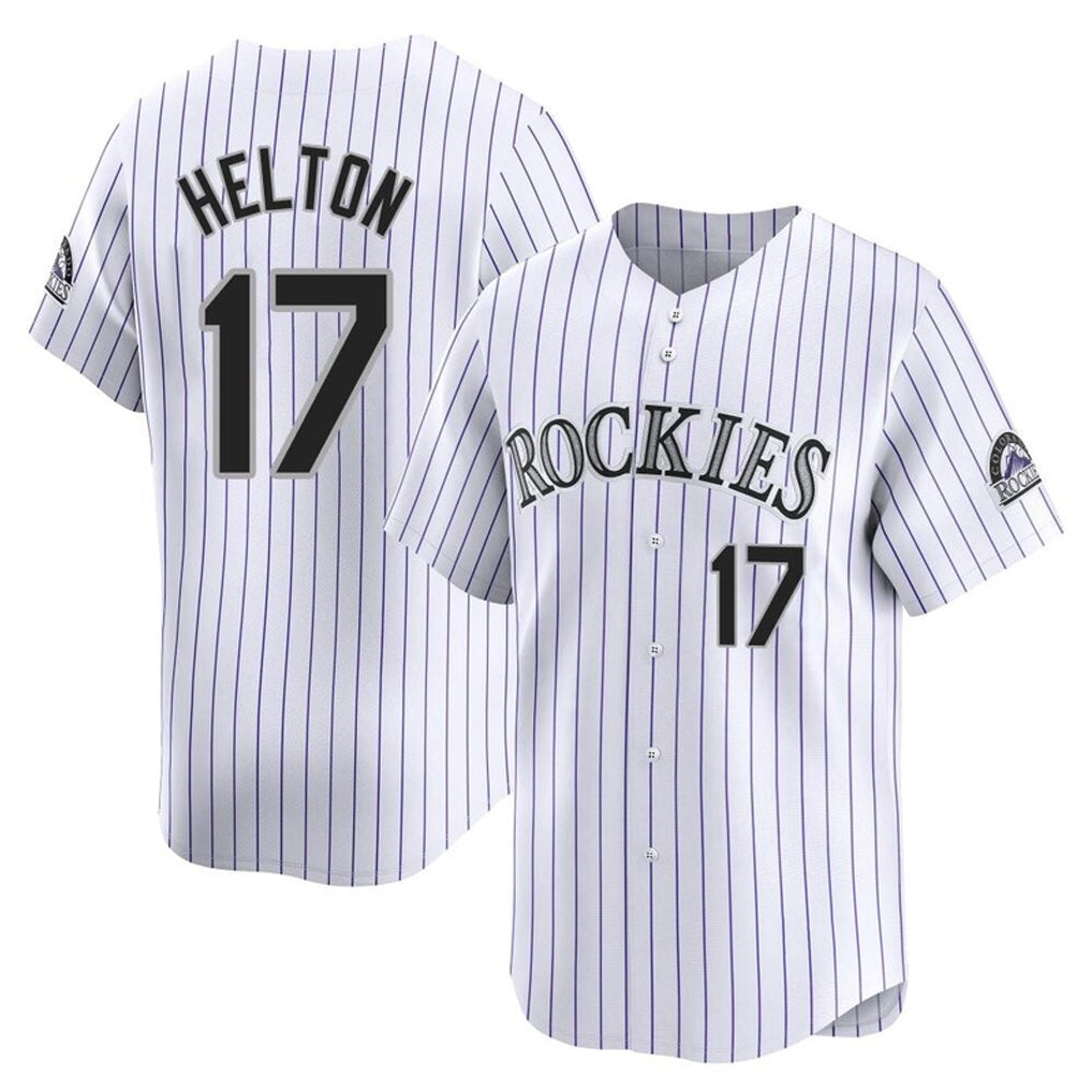 Ndoa C.Rockies #17 Todd Helton Player White Limited Home Stitched Jerseys