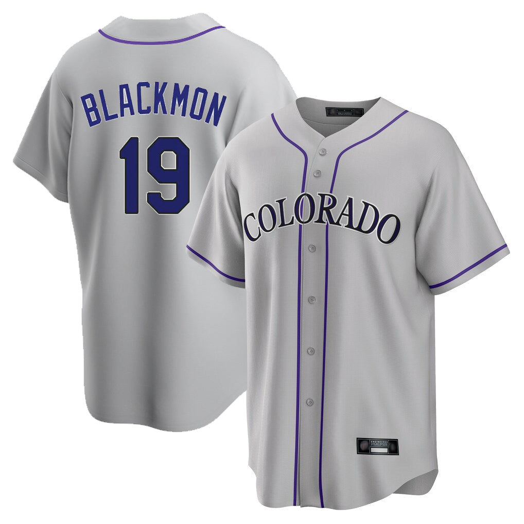 Ndoa C.Rockies #19 Charlie Blackmon Player Gray Game Home Stitched Jerseys
