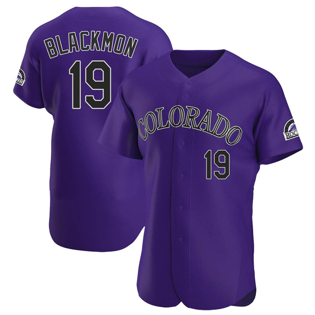 Ndoa C.Rockies #19 Charlie Blackmon Player Purple Limited Elite Home Stitched Jerseys