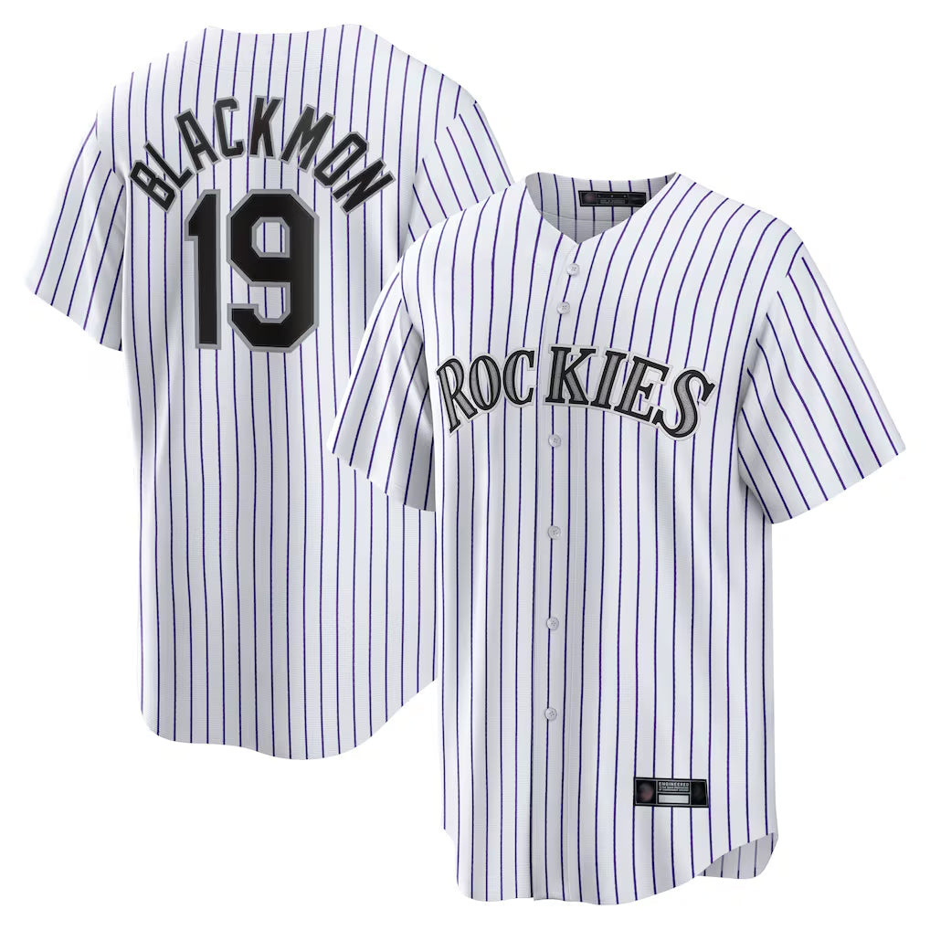 Ndoa C.Rockies #19 Charlie Blackmon Player White Game Home Stitched Jerseys