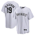 Ndoa C.Rockies #19 Charlie Blackmon Player White Game Home Stitched Jerseys