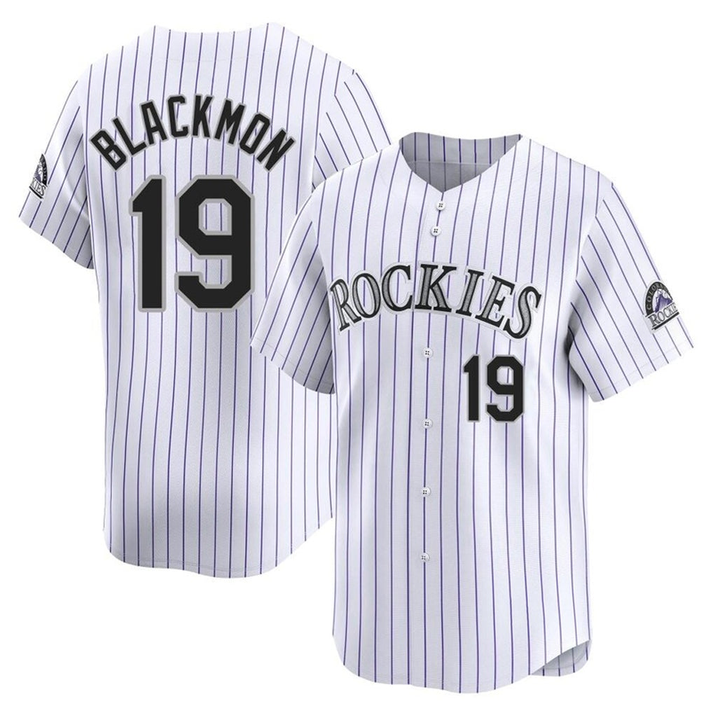 Ndoa C.Rockies #19 Charlie Blackmon Player White Limited Home Stitched Jerseys