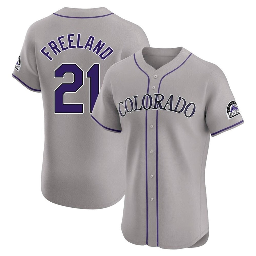 Ndoa C.Rockies #21 Kyle Freeland Player Gray Limited Elite Home Stitched Jerseys