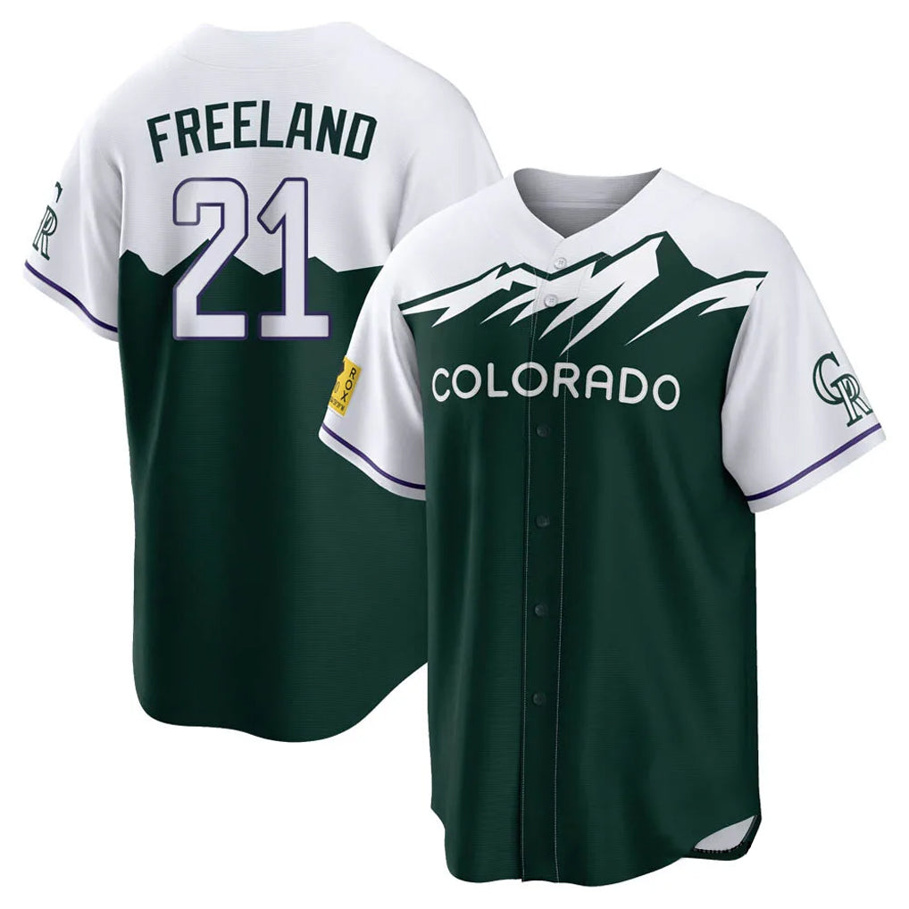 Ndoa C.Rockies #21 Kyle Freeland Player Green City Connect Home Game Stitched Jerseys