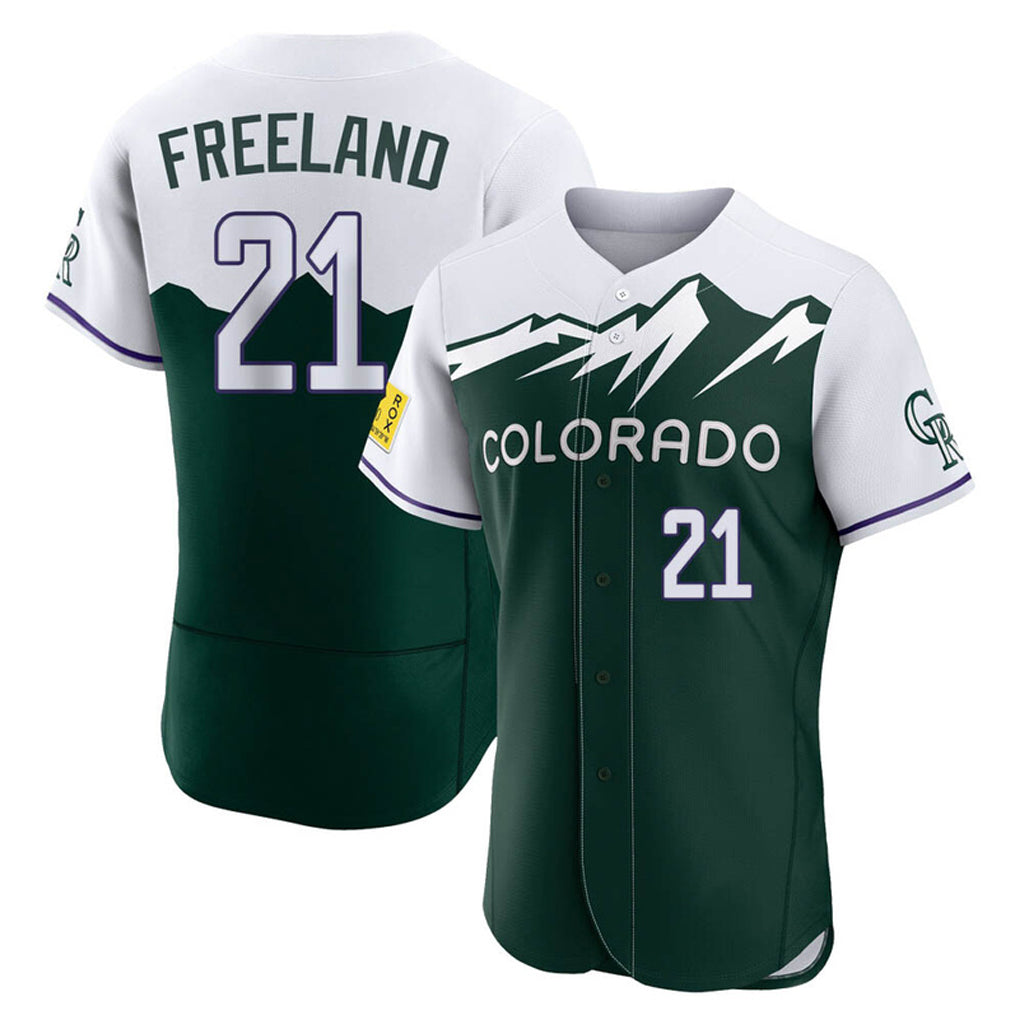 Ndoa C.Rockies #21 Kyle Freeland Player Green City Connect Limited Elite Home Stitched Jerseys