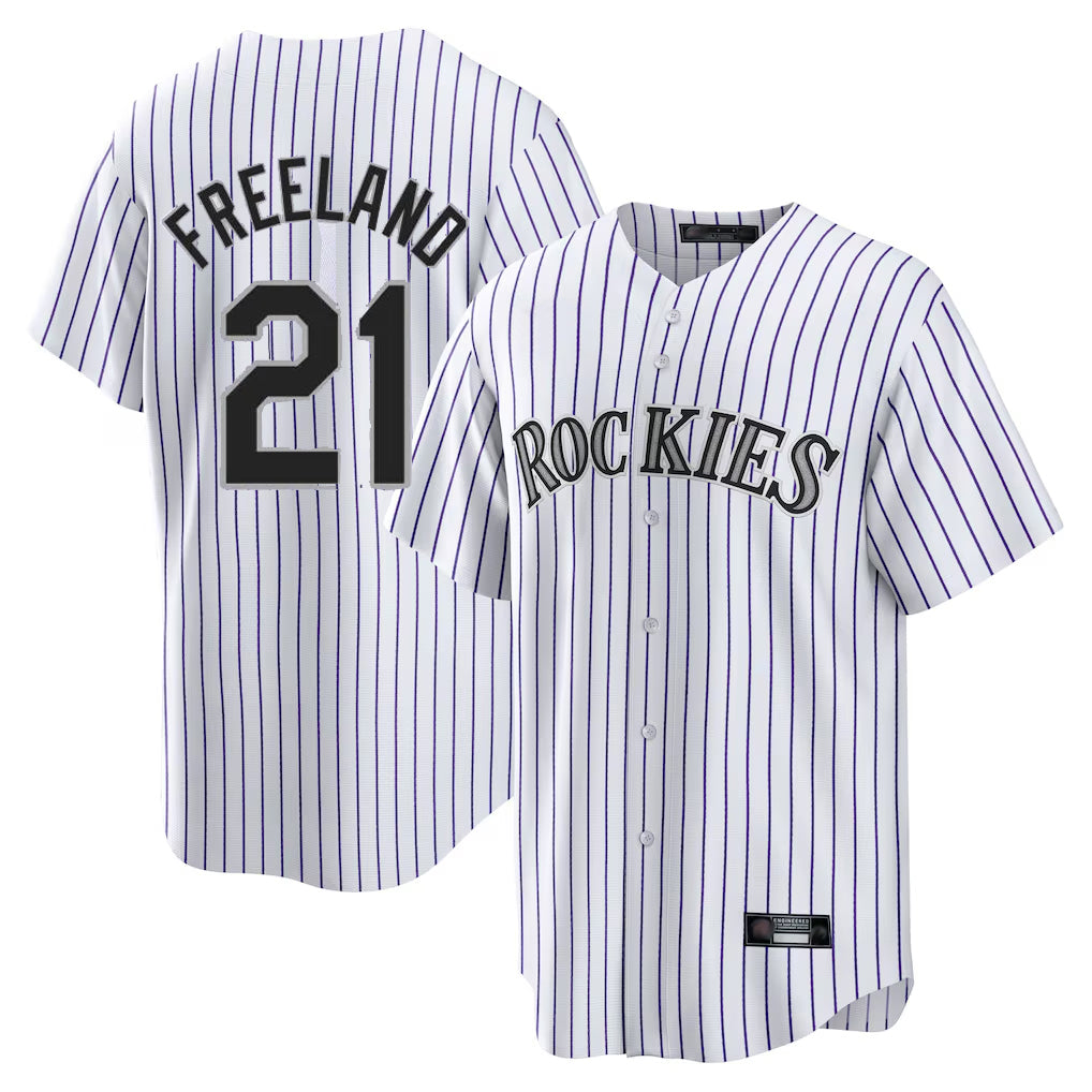 Ndoa C.Rockies #21 Kyle Freeland Player White Game Home Stitched Jerseys