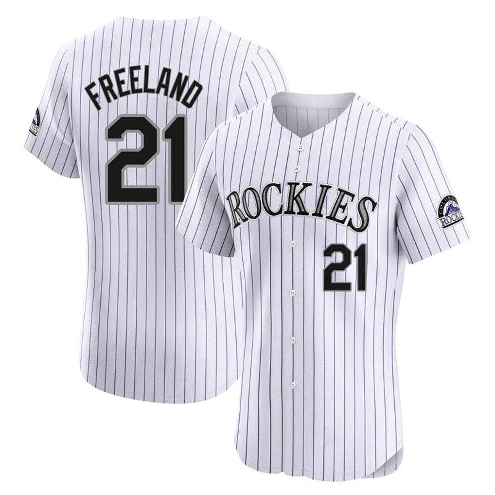Ndoa C.Rockies #21 Kyle Freeland Player White Limited Elite Home Stitched Jerseys