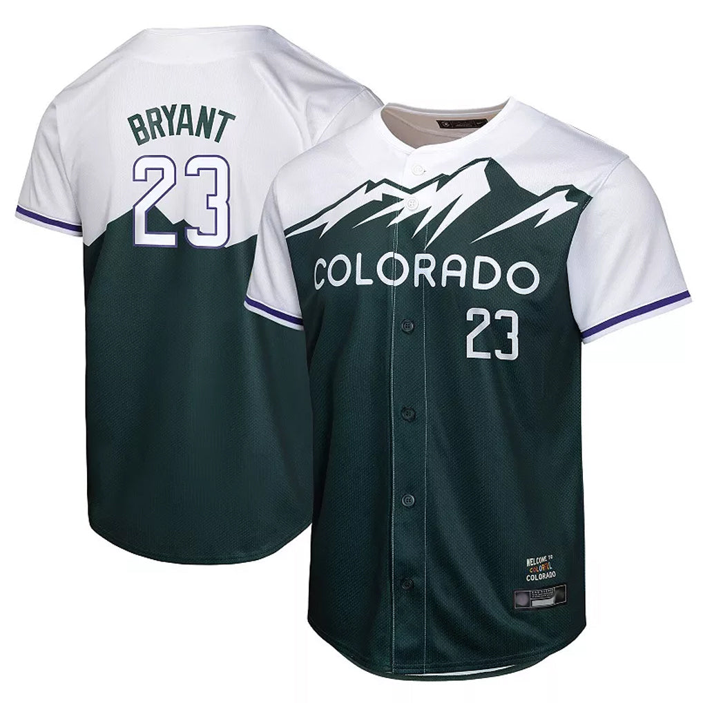 Ndoa C.Rockies #23 Kris Bryant Player Green City Connect Limited Home Game Stitched Jerseys