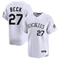 Ndoa C.Rockies #27 Jordan Beck Player White Limited Home Stitched Jersey