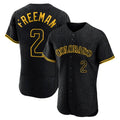 Ndoa C.Rockies #2 Tyler Freeman Player Black Snake Skin City Limited Elite Home Stitched Jerseys