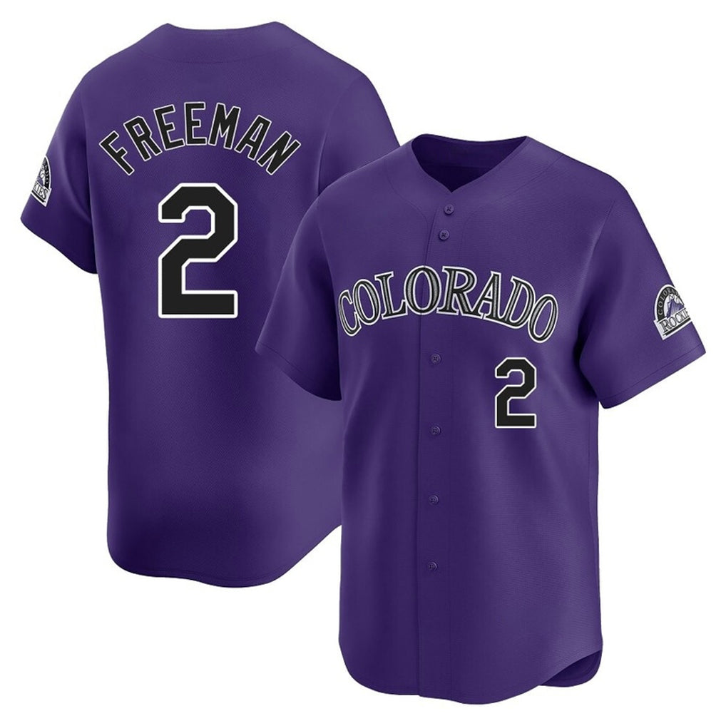 Ndoa C.Rockies #2 Tyler Freeman Player Purple Limited Home Stitched Jerseys