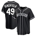 Ndoa C.Rockies #49 Antonio Senzatela Player Black Fashion Out Home Game Stitched Jerseys