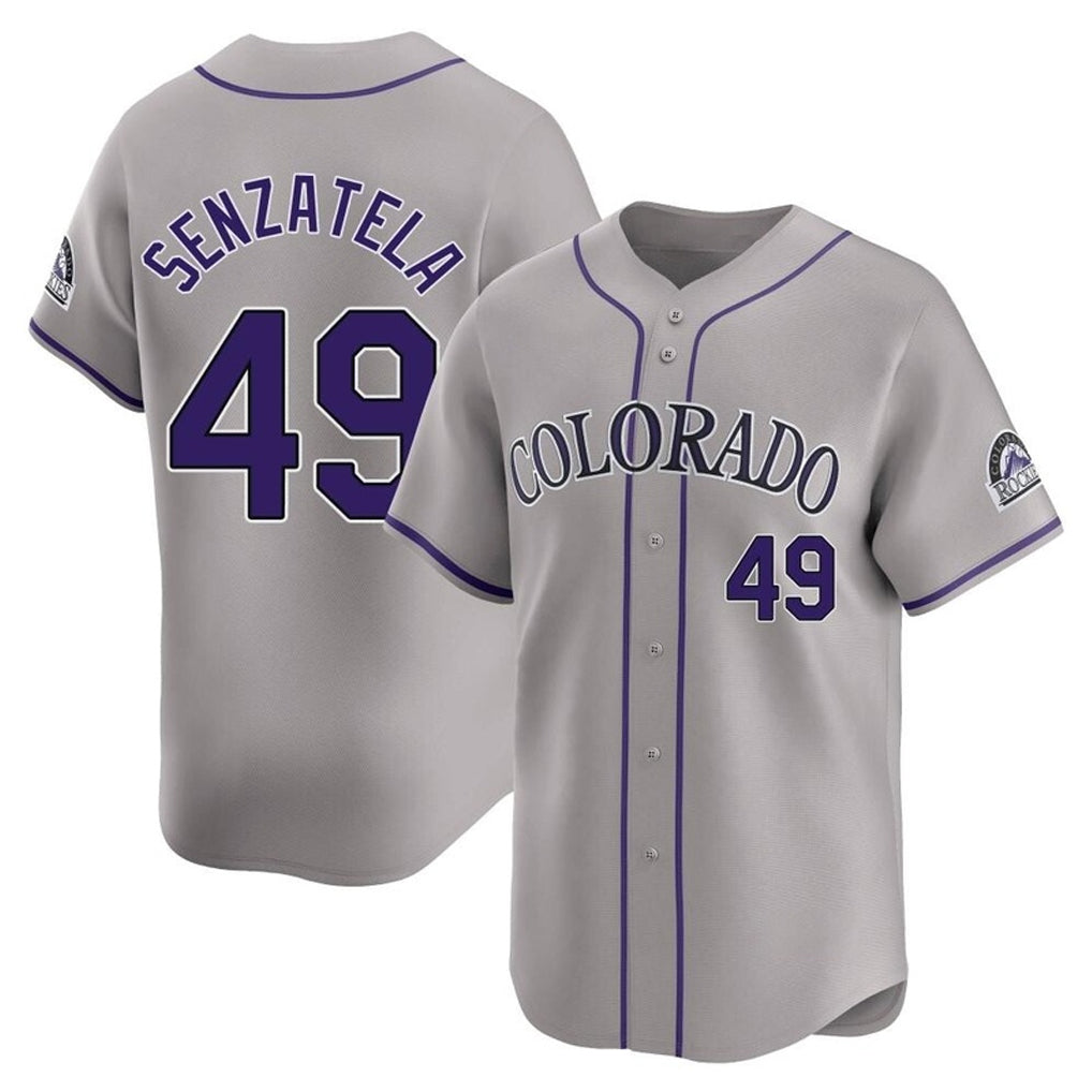 Ndoa C.Rockies #49 Antonio Senzatela Player Gray Limited Home Stitched Jerseys