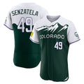 Ndoa C.Rockies #49 Antonio Senzatela Player Green City Connect Limited Elite Home Stitched Jerseys