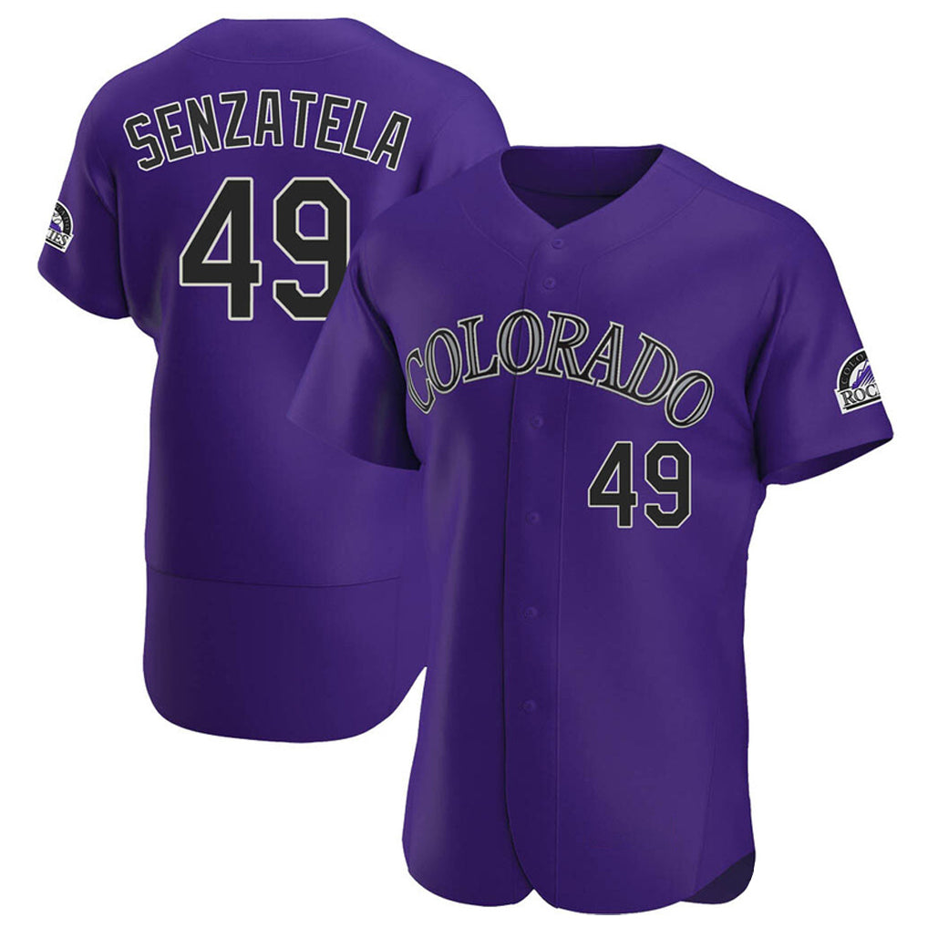 Ndoa C.Rockies #49 Antonio Senzatela Player Purple Limited Elite Home Stitched Jerseys