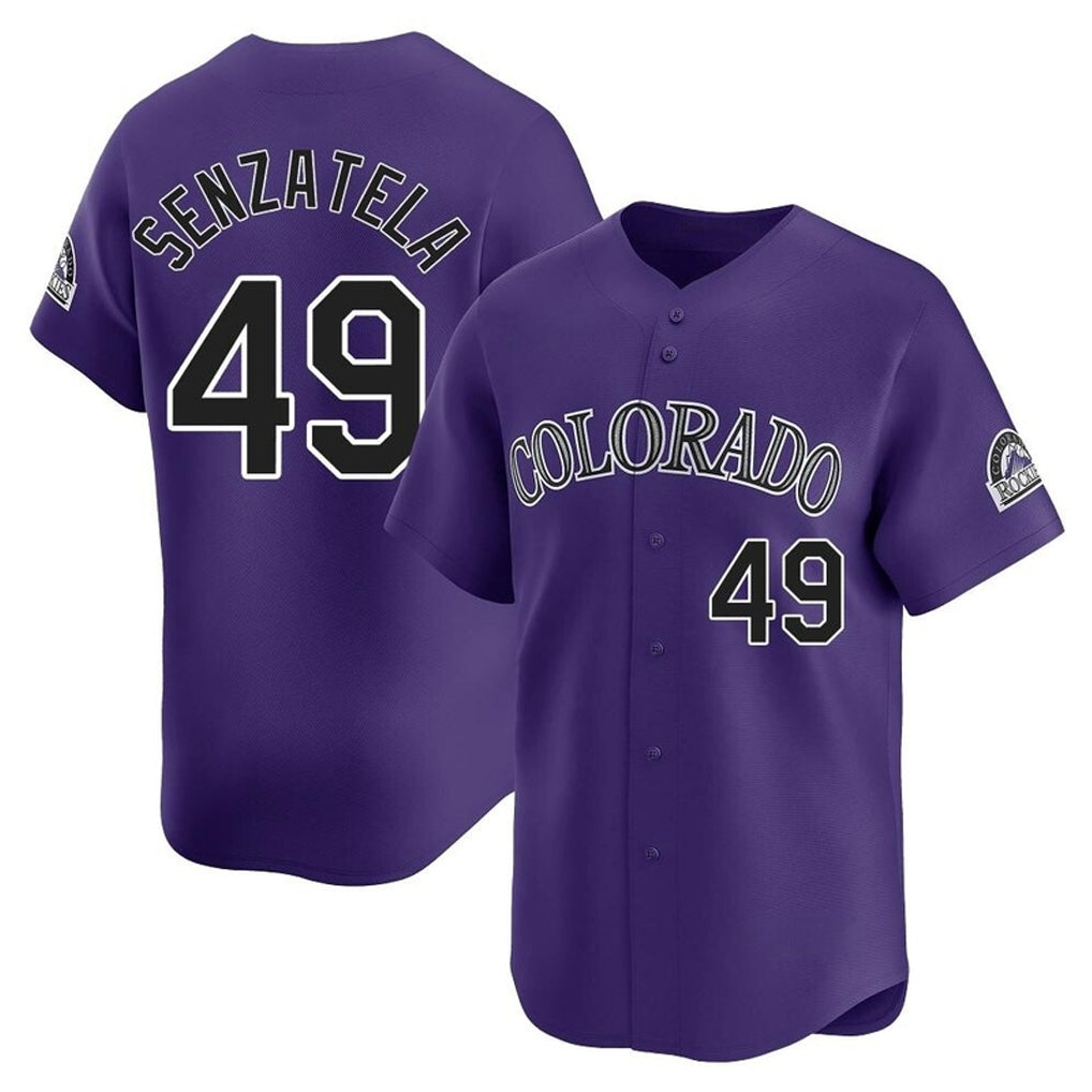 Ndoa C.Rockies #49 Antonio Senzatela Player Purple Limited Home Stitched Jerseys