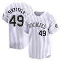 Ndoa C.Rockies #49 Antonio Senzatela Player White Limited Home Stitched Jerseys