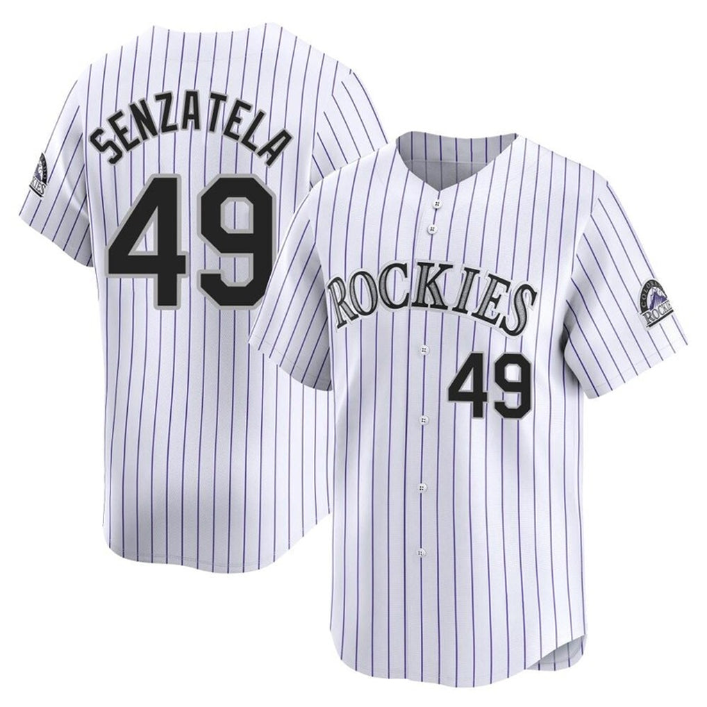 Ndoa C.Rockies #49 Antonio Senzatela Player White Limited Home Stitched Jerseys
