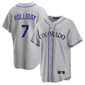 Ndoa C.Rockies #7 Matt Holliday Player Gray Game Home Stitched Jerseys