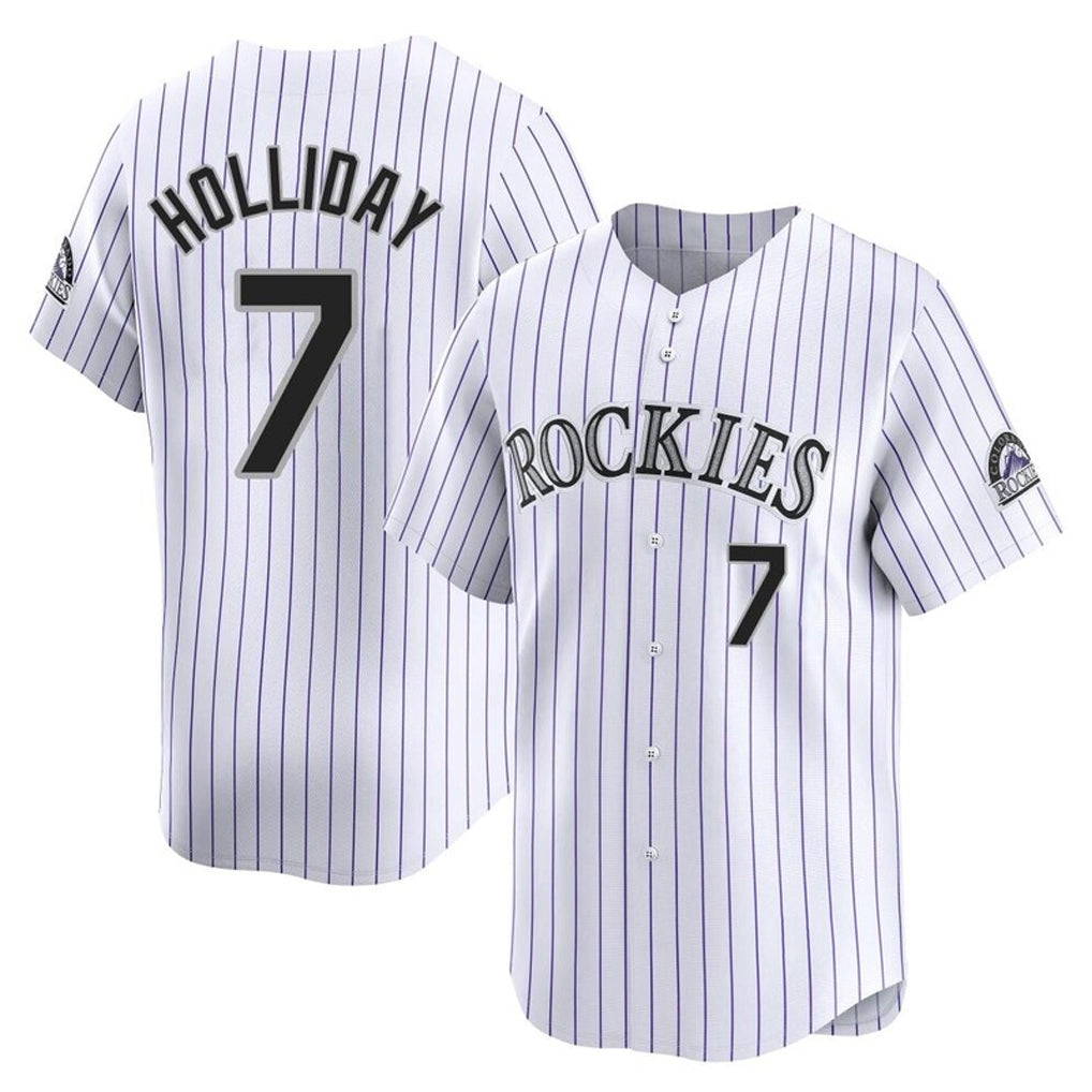 Ndoa C.Rockies #7 Matt Holliday Player White Limited Home Stitched Jerseys