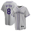 Ndoa C.Rockies #8 Ryan Ritter Player Gray Game Home Stitched Jerseys