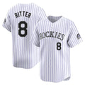 Ndoa C.Rockies #8 Ryan Ritter Player White Limited Home Stitched Jerseys