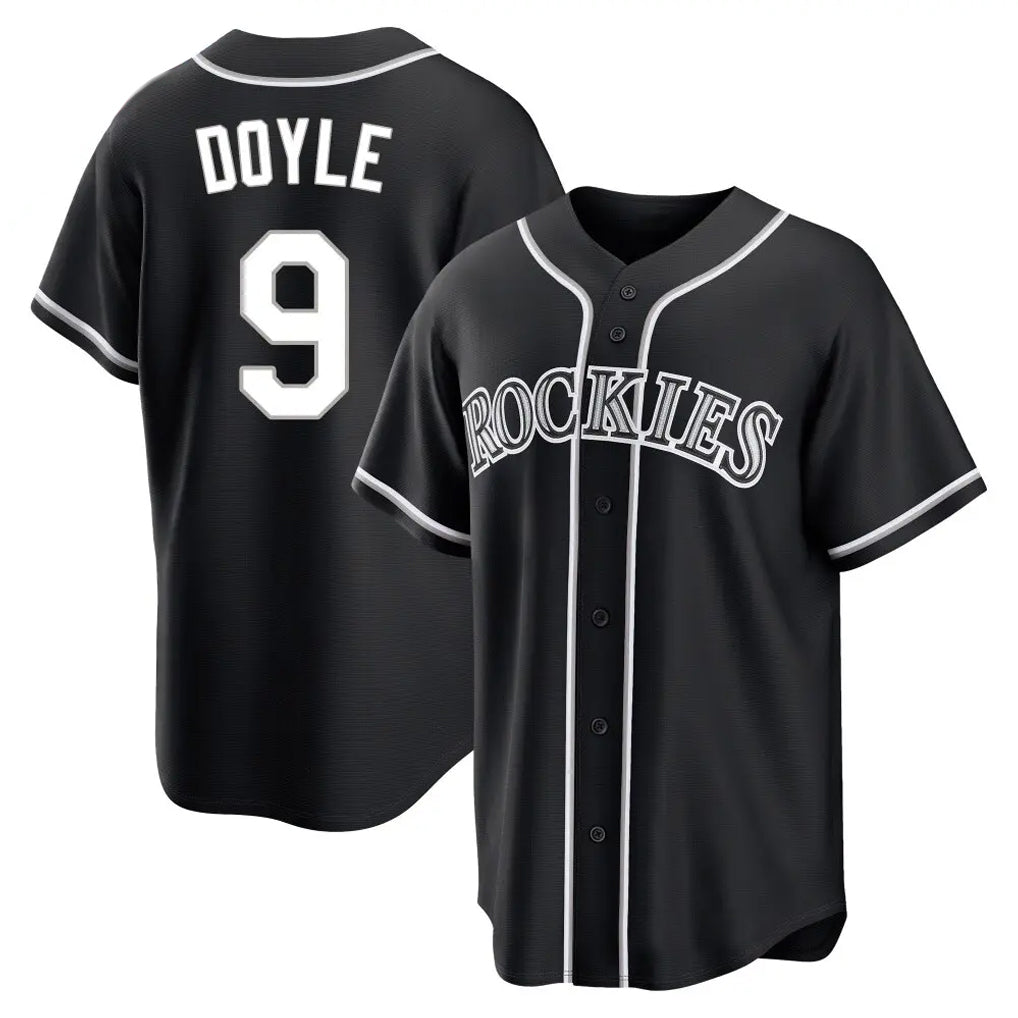 Ndoa C.Rockies #9 Brenton Doyle Player Black Fashion Out Home Game Stitched Jerseys