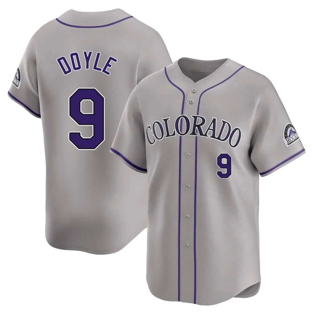Ndoa C.Rockies #9 Brenton Doyle Player Gray Limited Home Stitched Jerseys