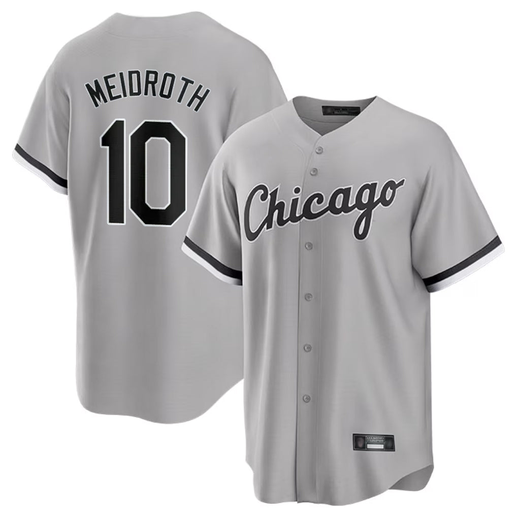 Ndoa C.White Sox #10 Chase Meidroth Player Gray Home Game Stitched Jerseys