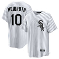 Ndoa C.White Sox #10 Chase Meidroth Player White Stripe Home Game Stitched Jerseys