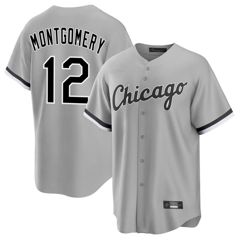 Ndoa C.White Sox #12 Colson Montgomery Player Gray Home Game Stitched Jerseys