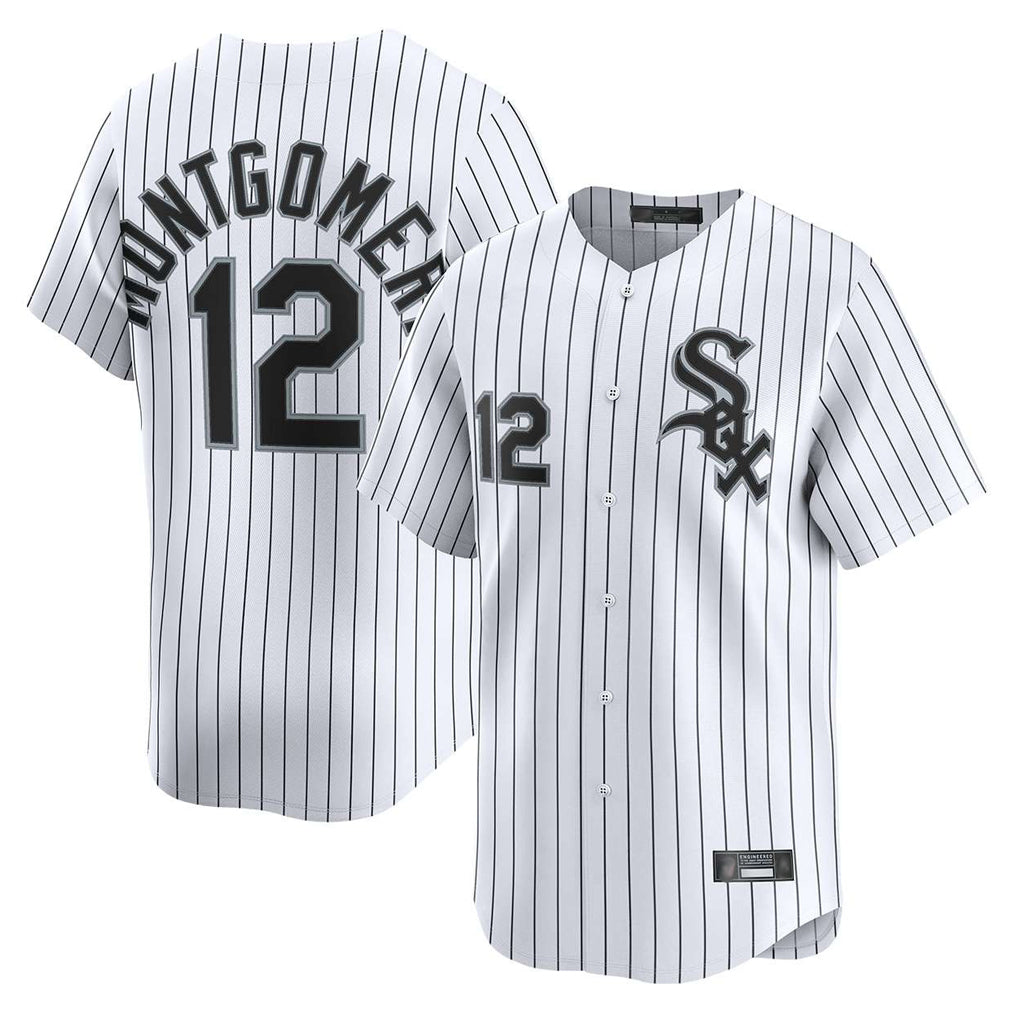 Ndoa C.White Sox #12 Colson Montgomery Player White Stripe Limited Home Stitched Jerseys