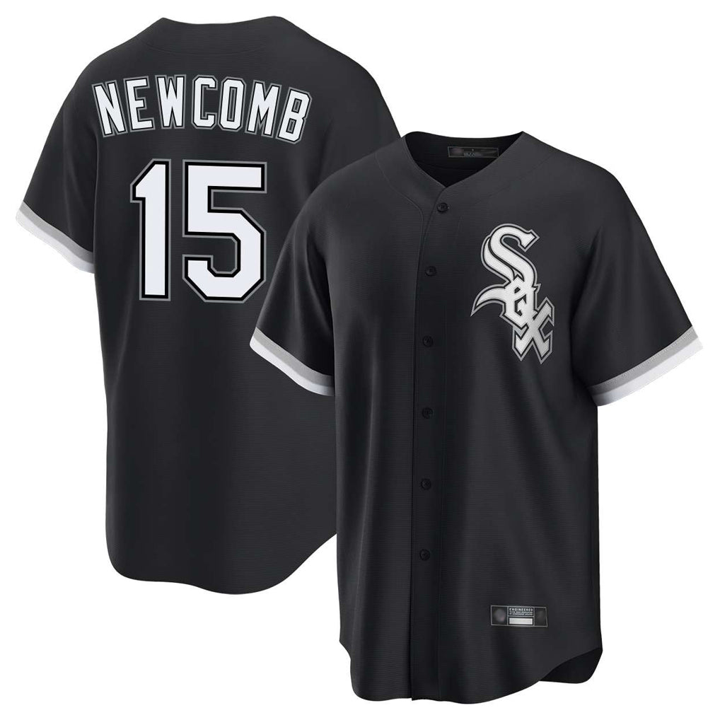 Ndoa C.White Sox #15 Sean Newcomb Player Black Home Game Stitched Jerseys