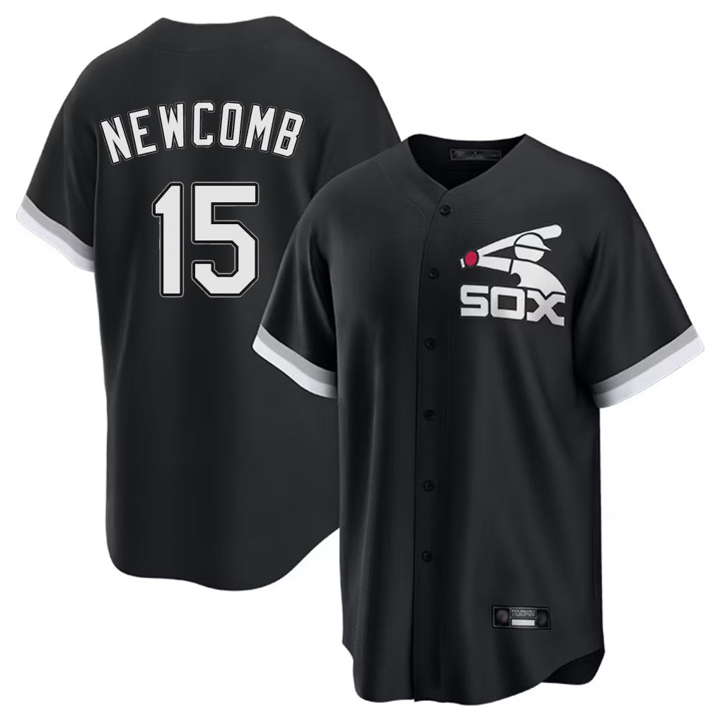Ndoa C.White Sox #15 Sean Newcomb Player Black Spring Training Game Stitched Jerseys