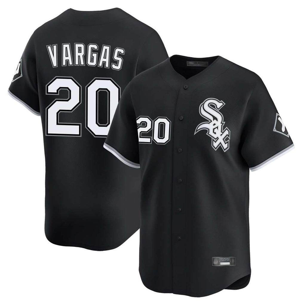 Ndoa C.White Sox #20 Miguel Vargas Player Black Limited Home Stitched Jerseys