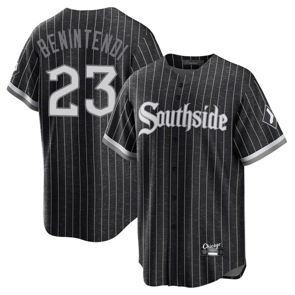 Ndoa C.White Sox #23 Andrew Benintendi Player Black City Connect Home Game Stitched Jerseys