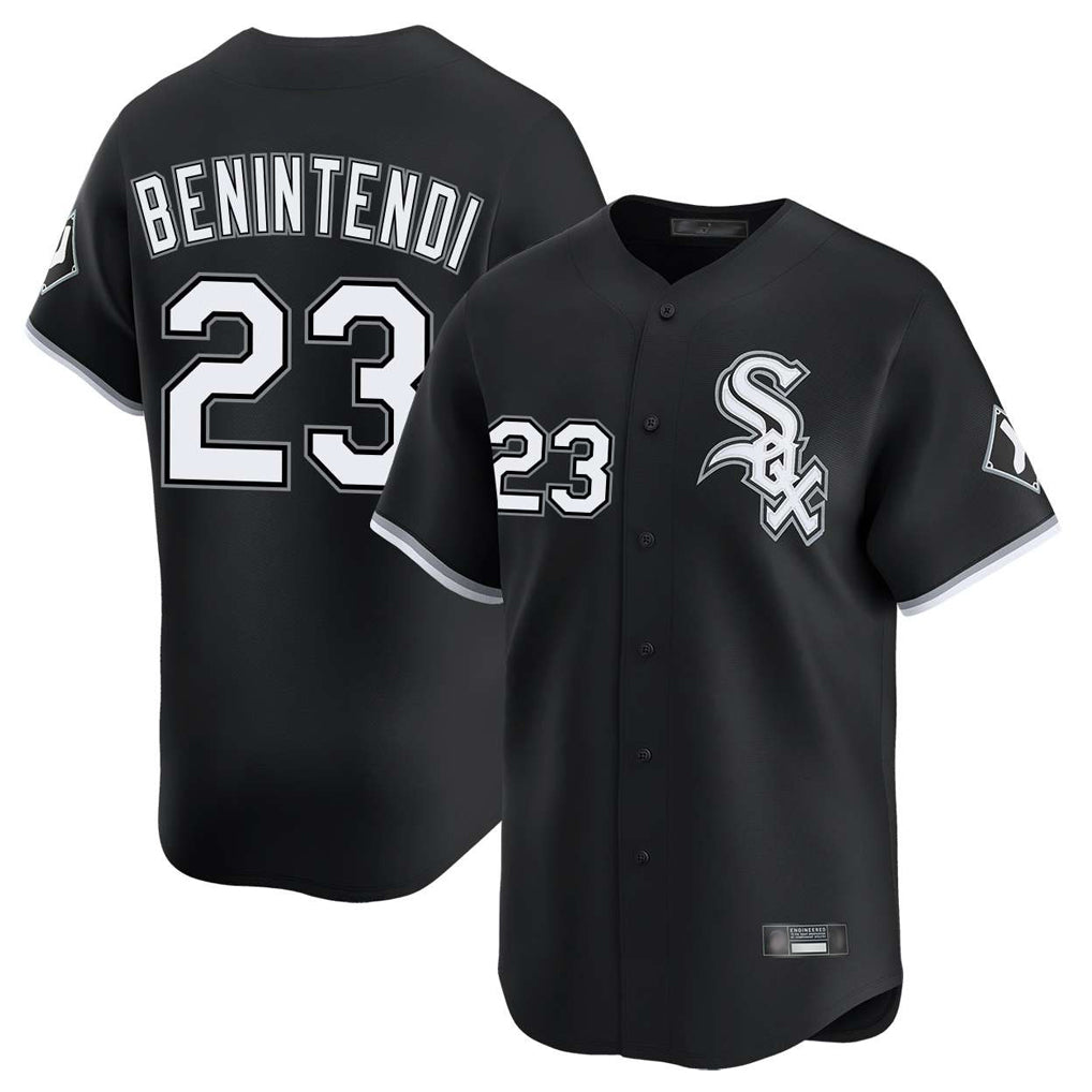 Ndoa C.White Sox #23 Andrew Benintendi Player Black Home Game Stitched Jerseys