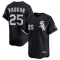 Ndoa C.White Sox #25 Andrew Vaughn Player Black Limited Home Stitched Jerseys