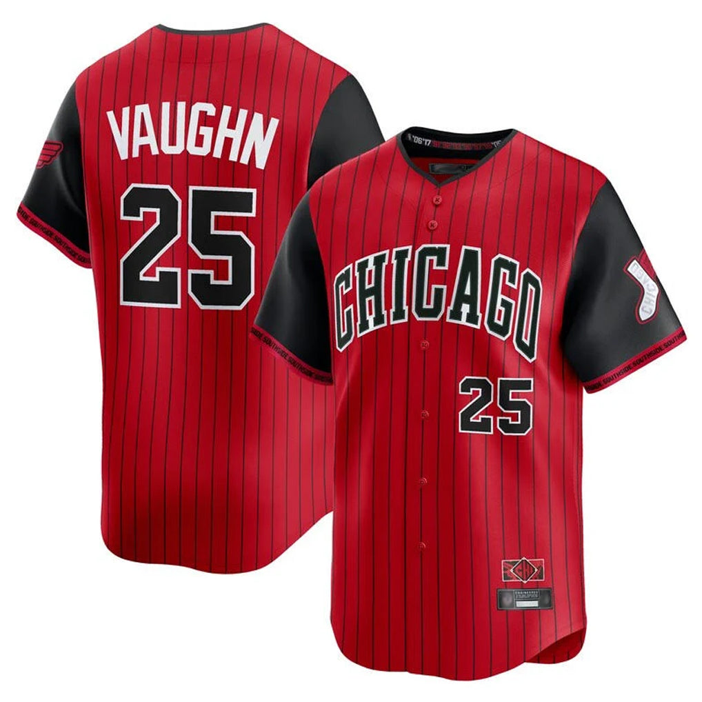 Ndoa C.White Sox #25 Andrew Vaughn Player Red City Connect Limited Home Stitched Jerseys