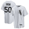 Ndoa C.White Sox #50 Lenyn Sosa Player White Stripe Home Game Stitched Jerseys