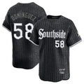 Ndoa C.White Sox #58 Seranthony Dom¡§anguez Player Black City Connect Limited Home Stitched Jerseys